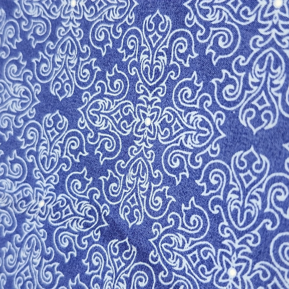 Ariat Blue Patterned Embroidered Button-Down Shor… - image 4